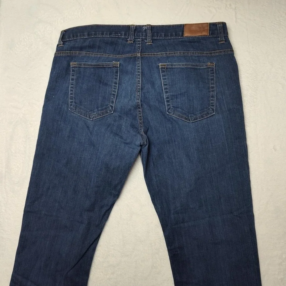 Dearborn‎ Denim Jeans Mens 38x33 Blue Wash Straight Leg Stretch Chicago USA
